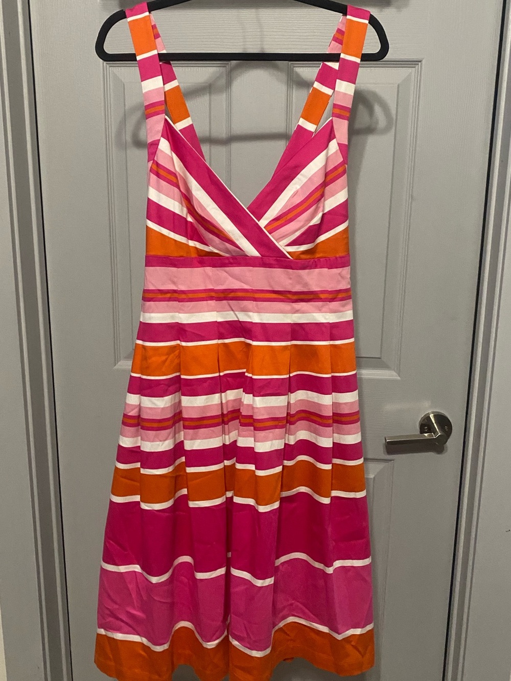 Dana Buchman Striped Dress in Pink, Orange and White